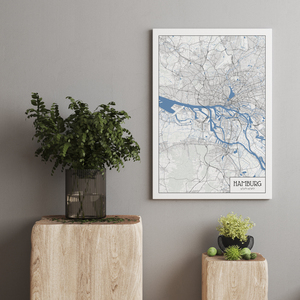 Mappa di Amburgo in Stile Architettonico - Personalizza il Tuo Ricordo Speciale