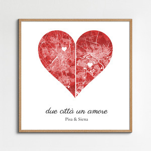 Crea la tua Mappa d'Amore: Due Città, Una Storia per Te